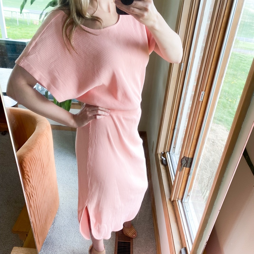 Anthropologie Daily Practice Dolman Sleeve Maxi Dress Coral Size L